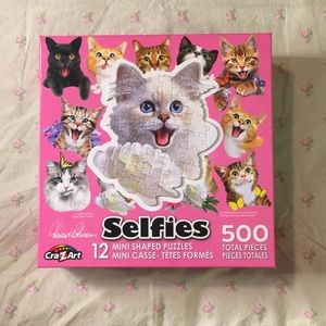 Selfies Mini Shaped Cat Puzzle